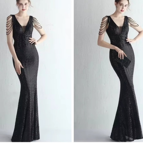 princess polly baby blue dress With Harper Lu Halter Black sequin dress 🖤 A beautiful, flattering dress  with a subtle sparkle in light! Book a try on appointment or secure today